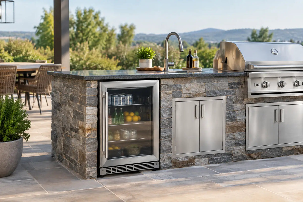 How to Integrate a Fridge Into an Outdoor Kitchen
