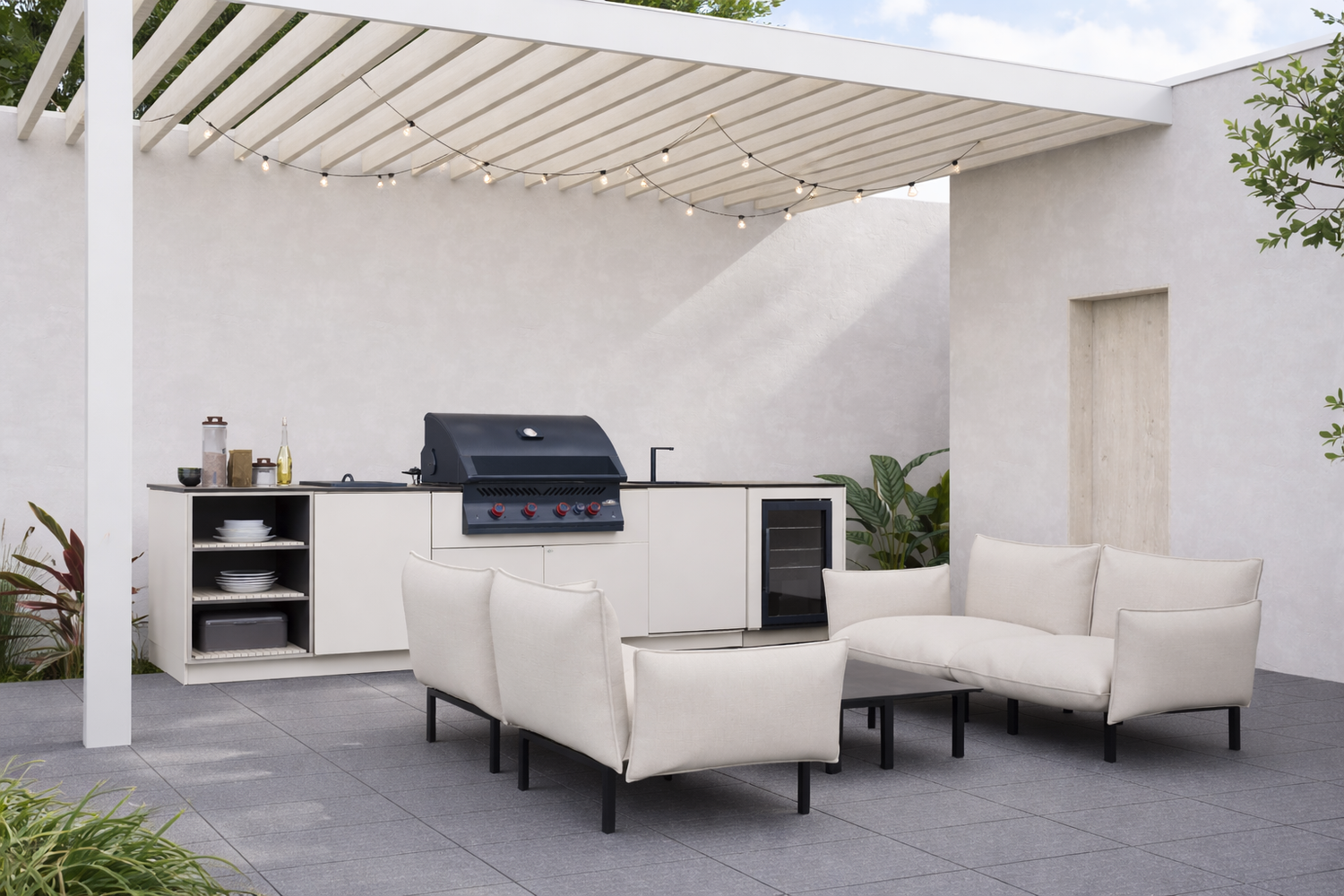 premium outdoor summer kitchen