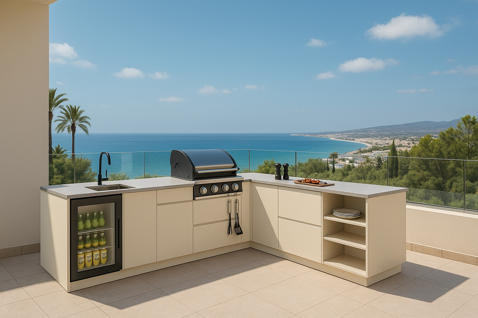 Beautiful view of Private Outdoor Kitchen Ideas For Luxury Penthouses