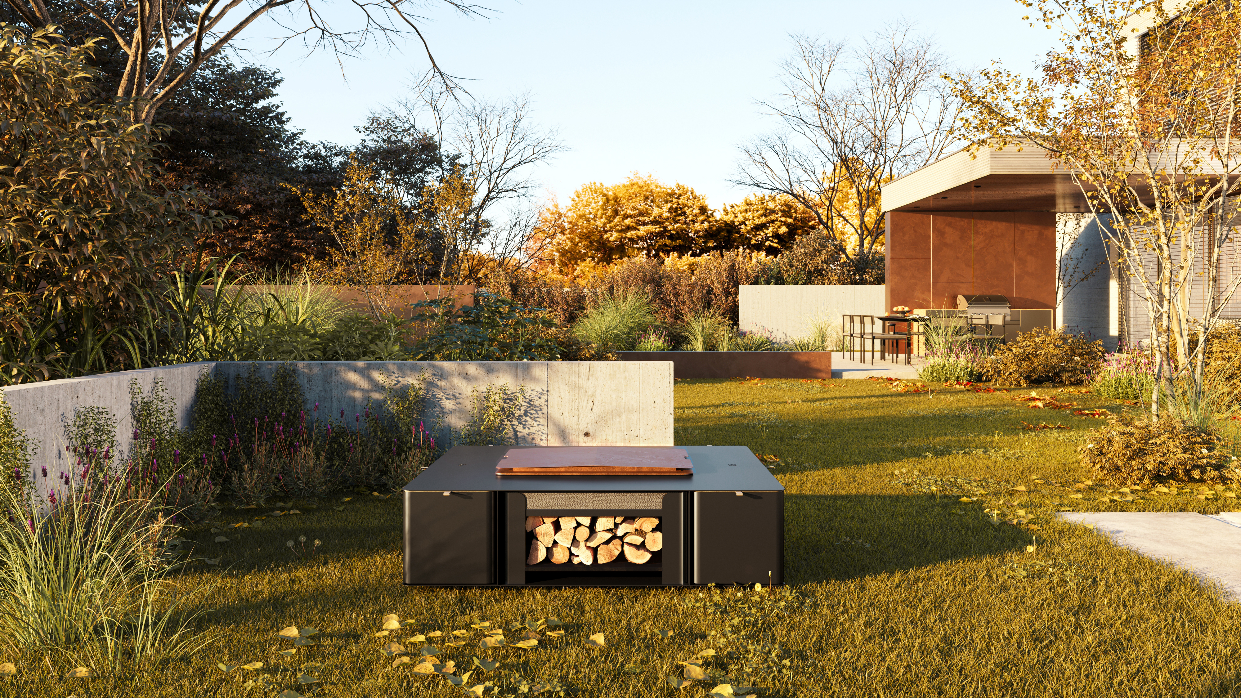 Set FireBOXY - Loc de foc pentru grădină (Configurator 3D)