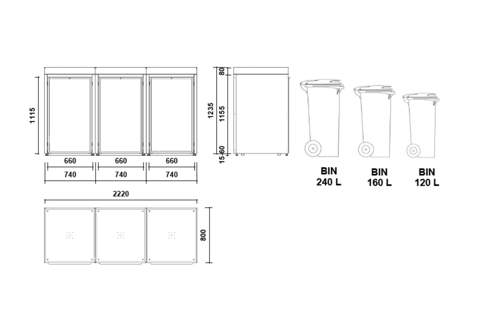 BinBOXY Basic Steel 03 - FLORA.