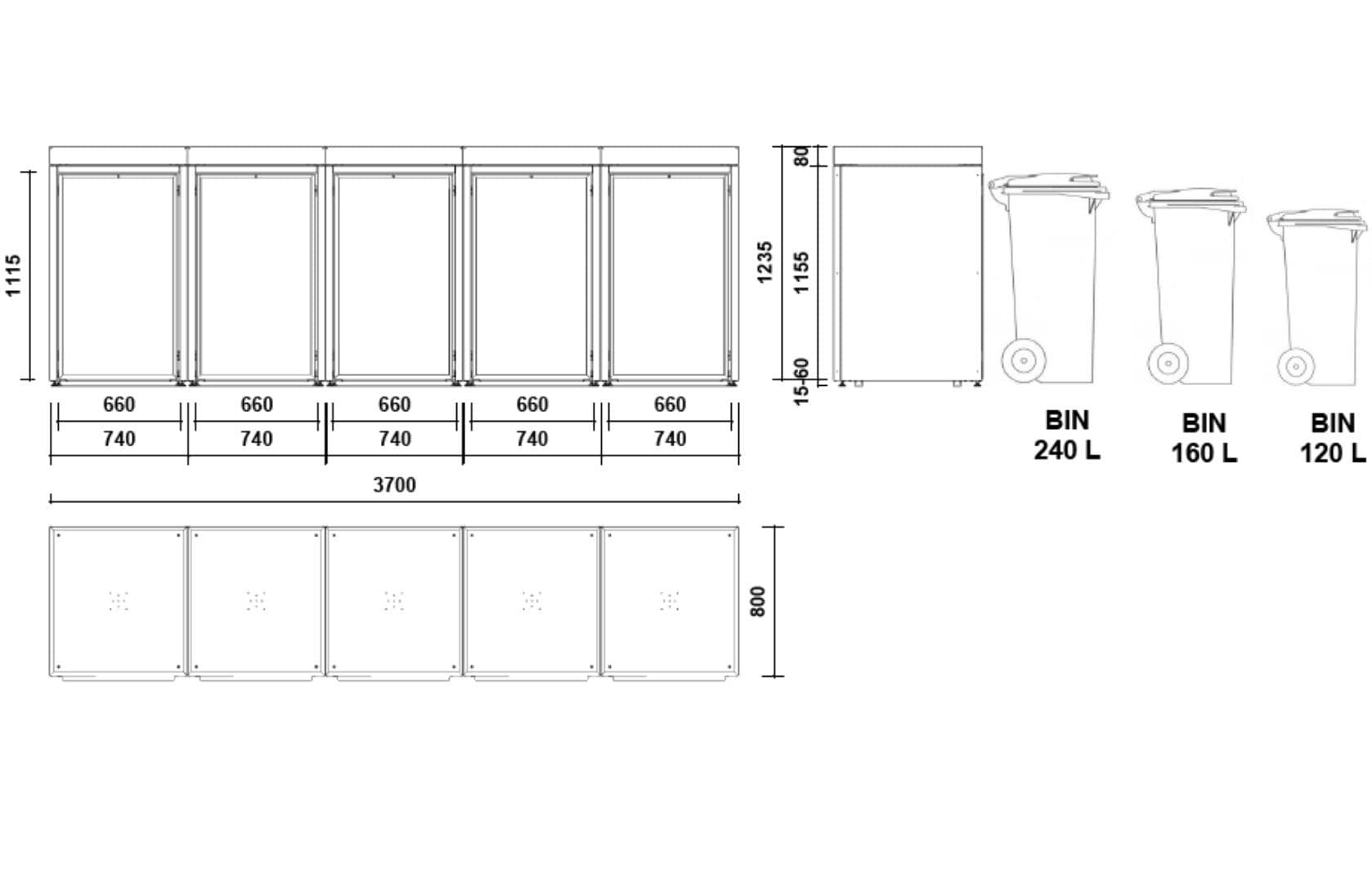 BinBOXY Basic Steel 05 - FLORA.