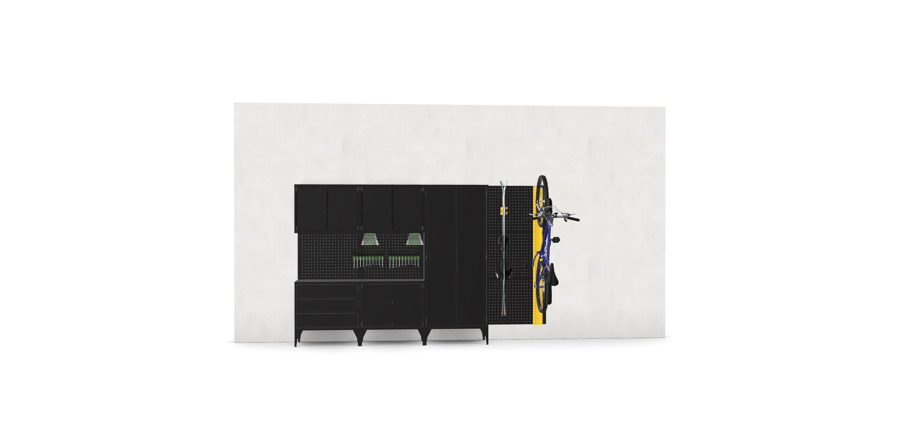 GarageBOXY Set 01 - Mobilier de depozitare pentru garaj