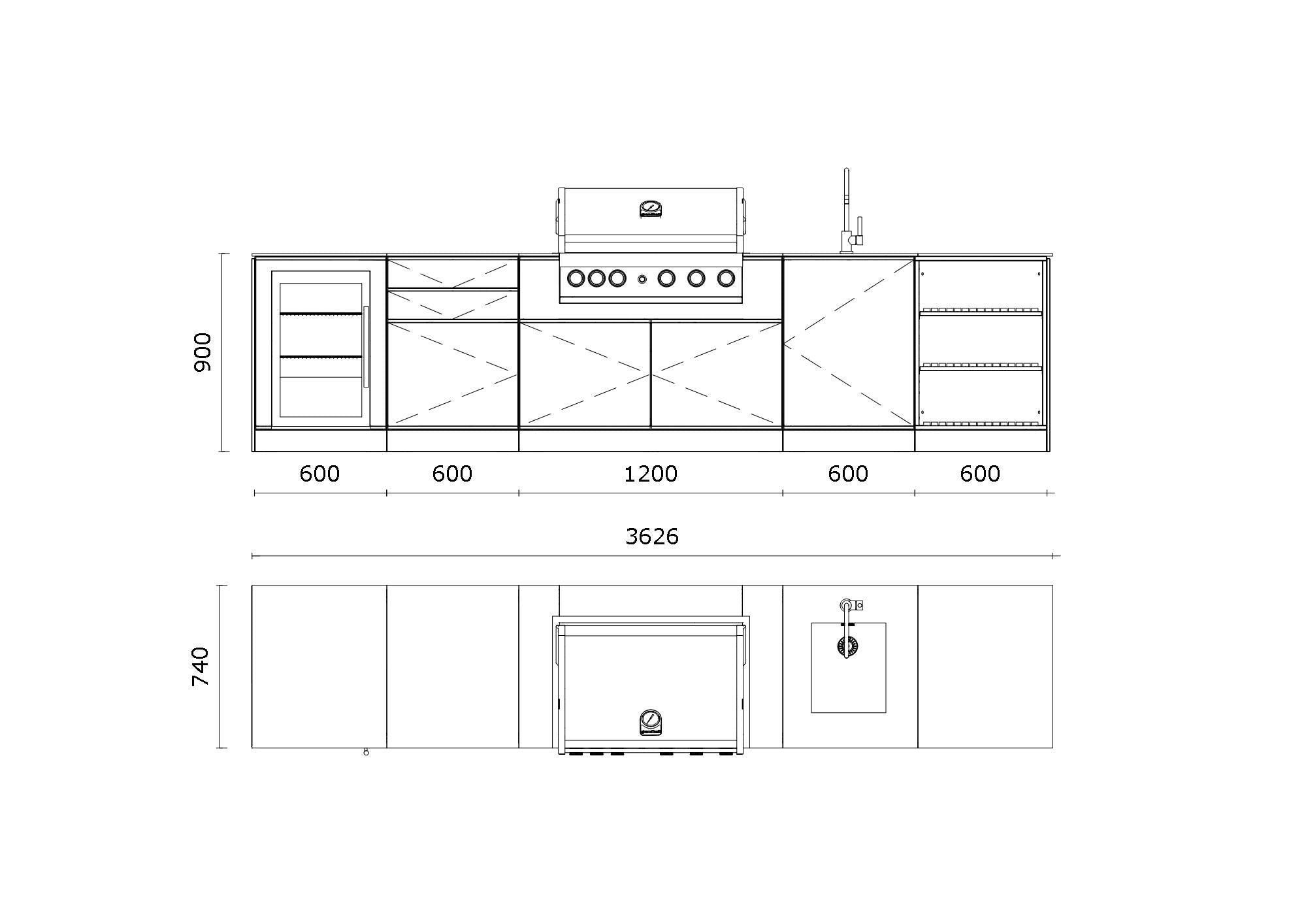 KitchenBOXY ZESTAW 2 Premium: Marrone/ 1474