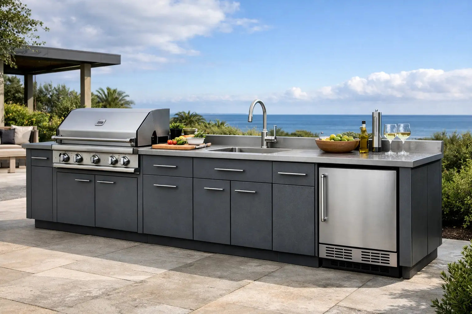 Weather Resistant Outdoor Kitchen Cabinets