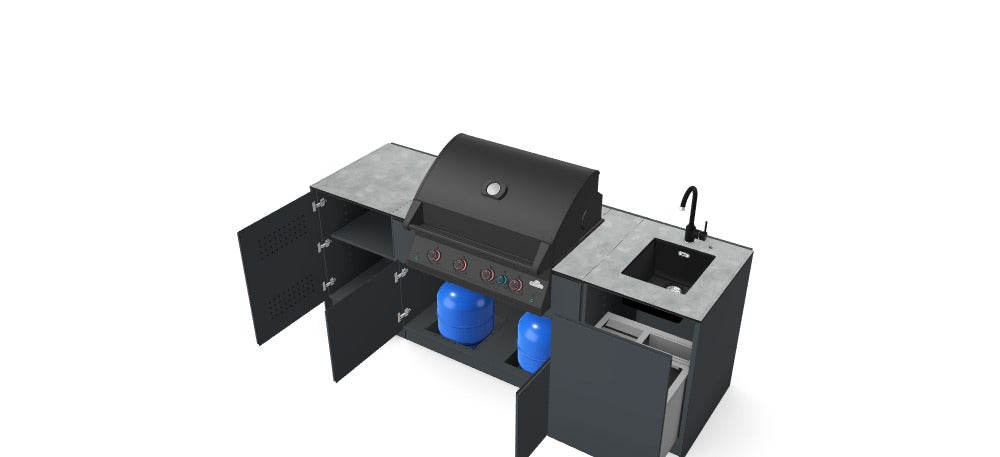 Kitchenboxy Modular - Custom Design Ref: M_H565BK1