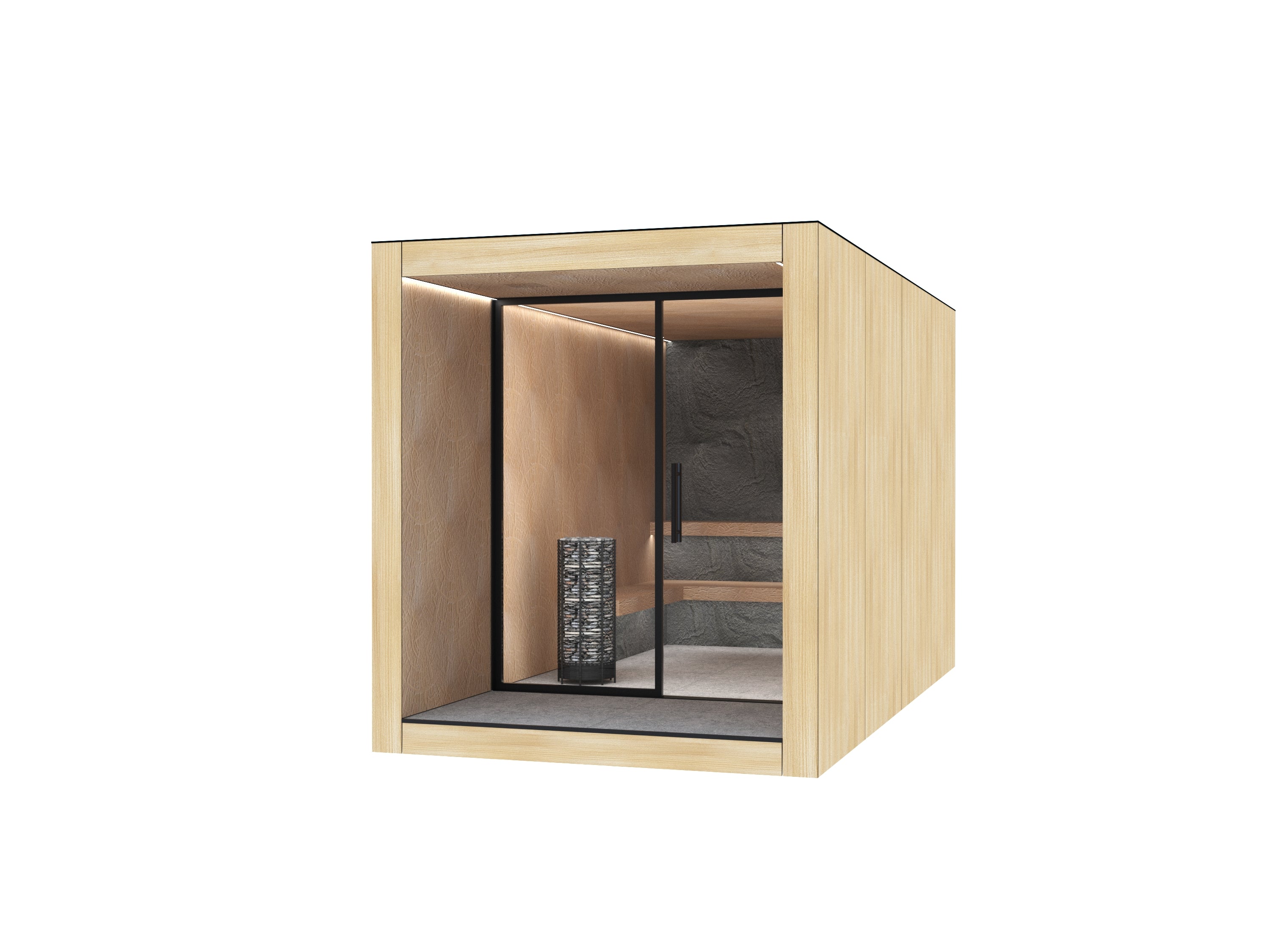 Garden Sauna - PREMIUM HPL / Natural Oak