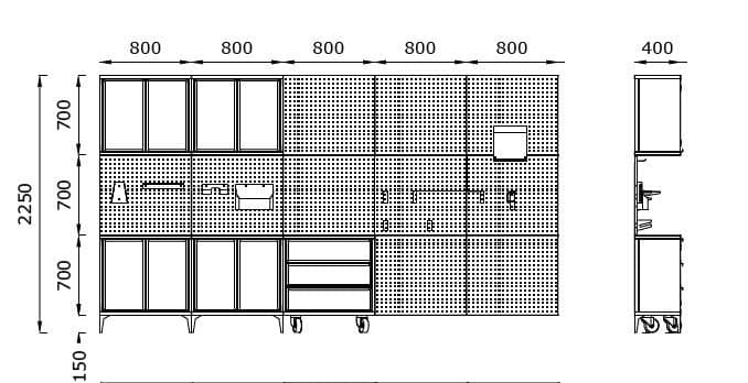 GargeBOXY Set (ML )- Garage storage furniture.