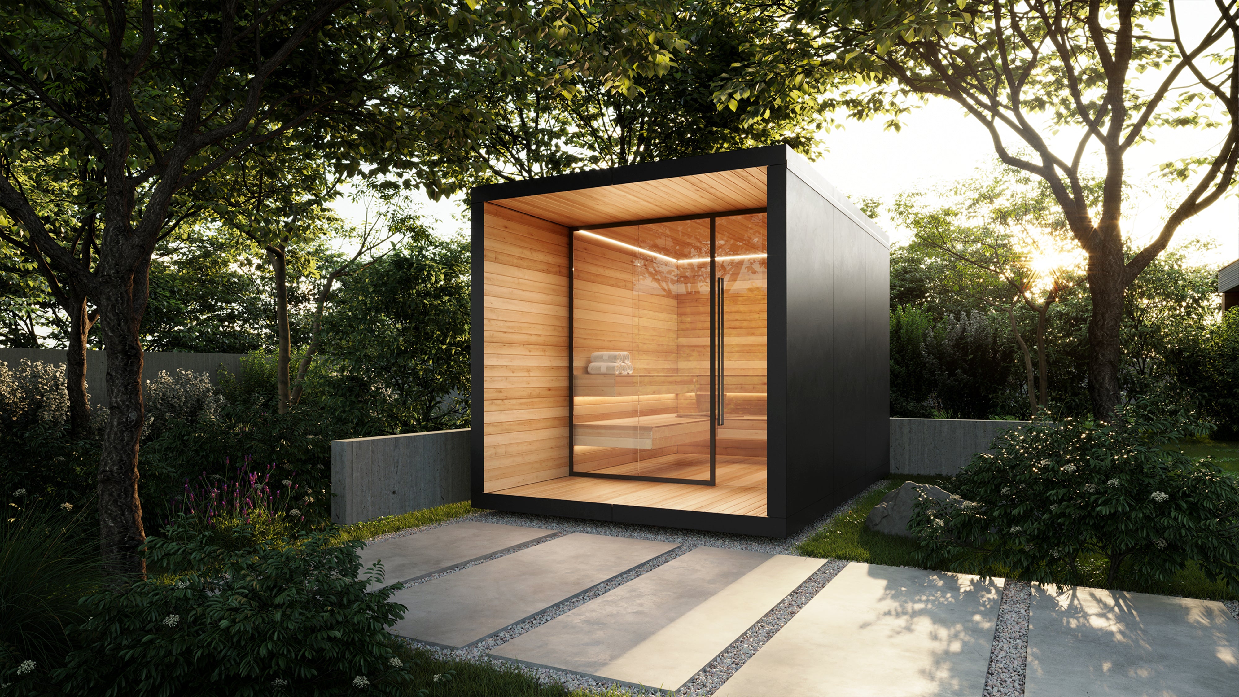 Garden Sauna - PREMIUM  HPL / THERMO-SPRUCE